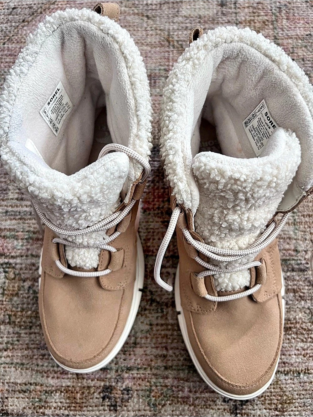 SOREL Out N About III City Sneaker Boot Brown & White US 9